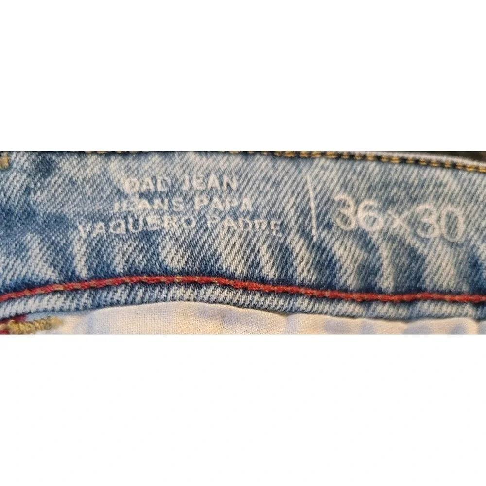 Tommy Jeans Men's Pants 36x30 Dads Jean Papa Washed Blue Jeans
